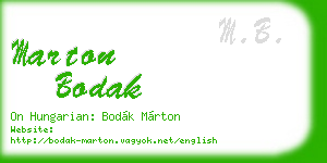 marton bodak business card